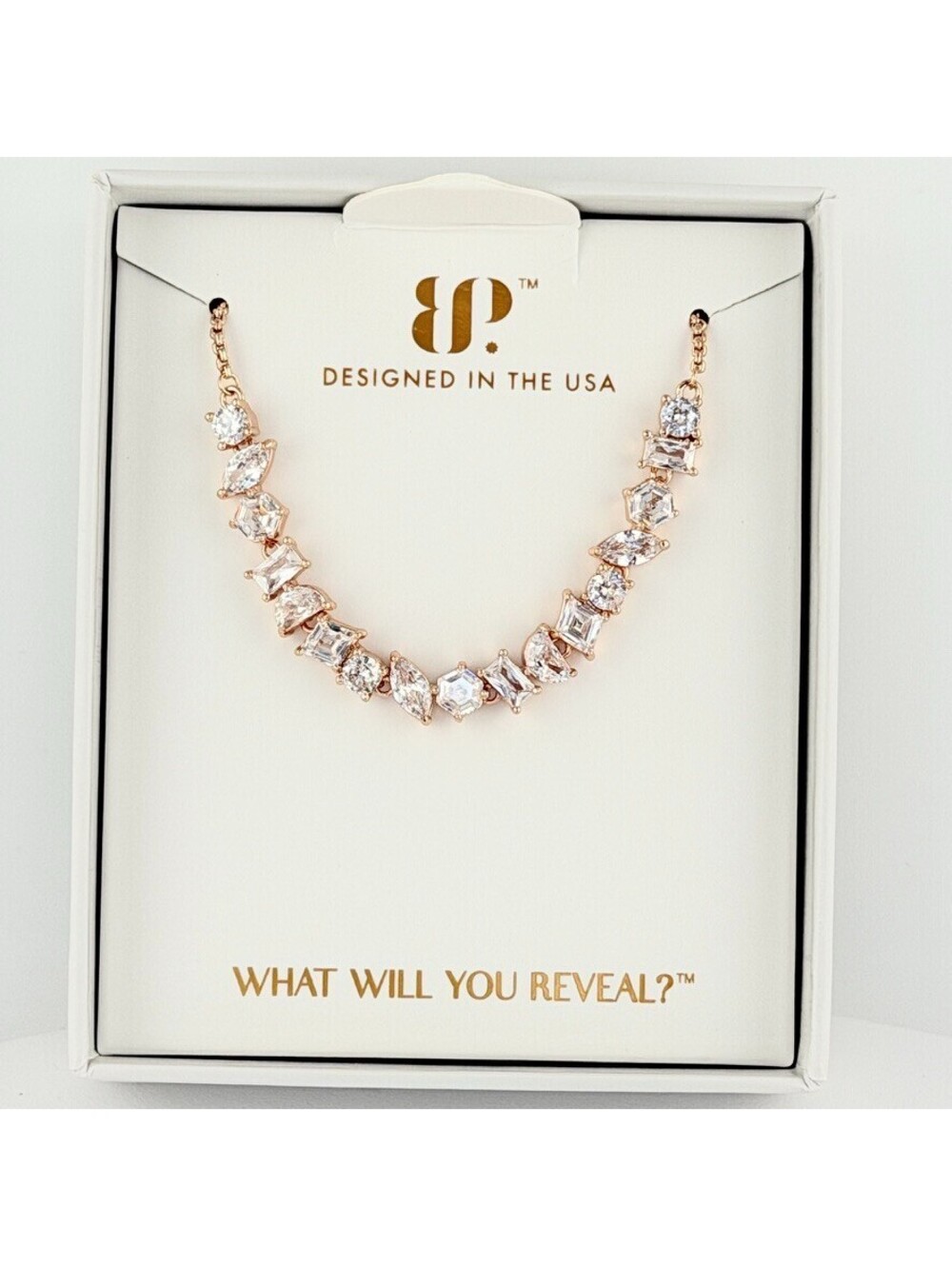 Bomb Party 2026 April Bracelet BR43664 "The Evelyn" Clear CZ on Rose Gold